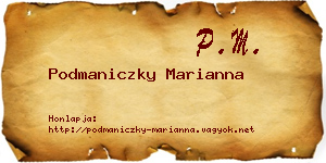 Podmaniczky Marianna névjegykártya